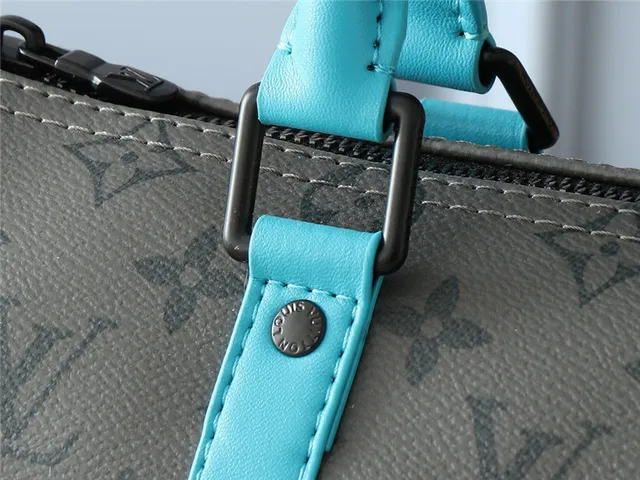 Louis Vuitton हरी भूरी रंग का मोनोग्राम कैनवास सिलिंड्रिकल बैरल बॉस्टन बैग 6
