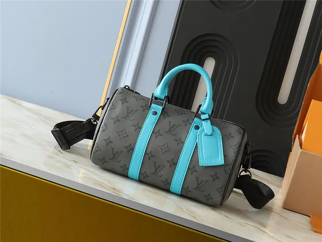Louis Vuitton हरी भूरी रंग का मोनोग्राम कैनवास सिलिंड्रिकल बैरल बॉस्टन बैग 10