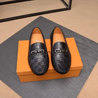 Louis Vuitton Horsebit Loafer أسود شطرنج جلد لوافر