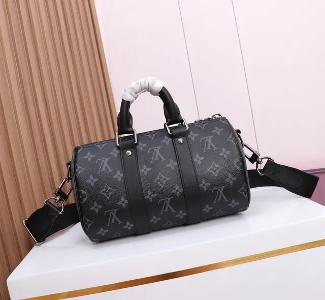 Louis Vuitton Keepall Bandoulière noir Monogram Canvas Boston Bag 2