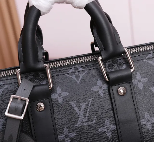Louis Vuitton Keepall Bandoulière noir Monogram Canvas Boston Bag 5