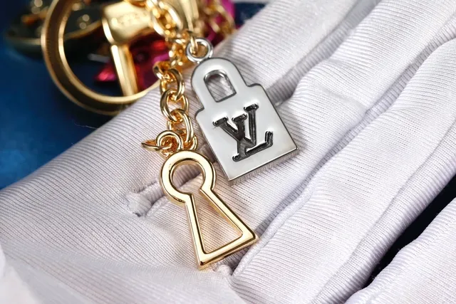 Louis Vuitton Lock Me Gold Pink Multi-Charm Enamel-Accented Bracelet 3