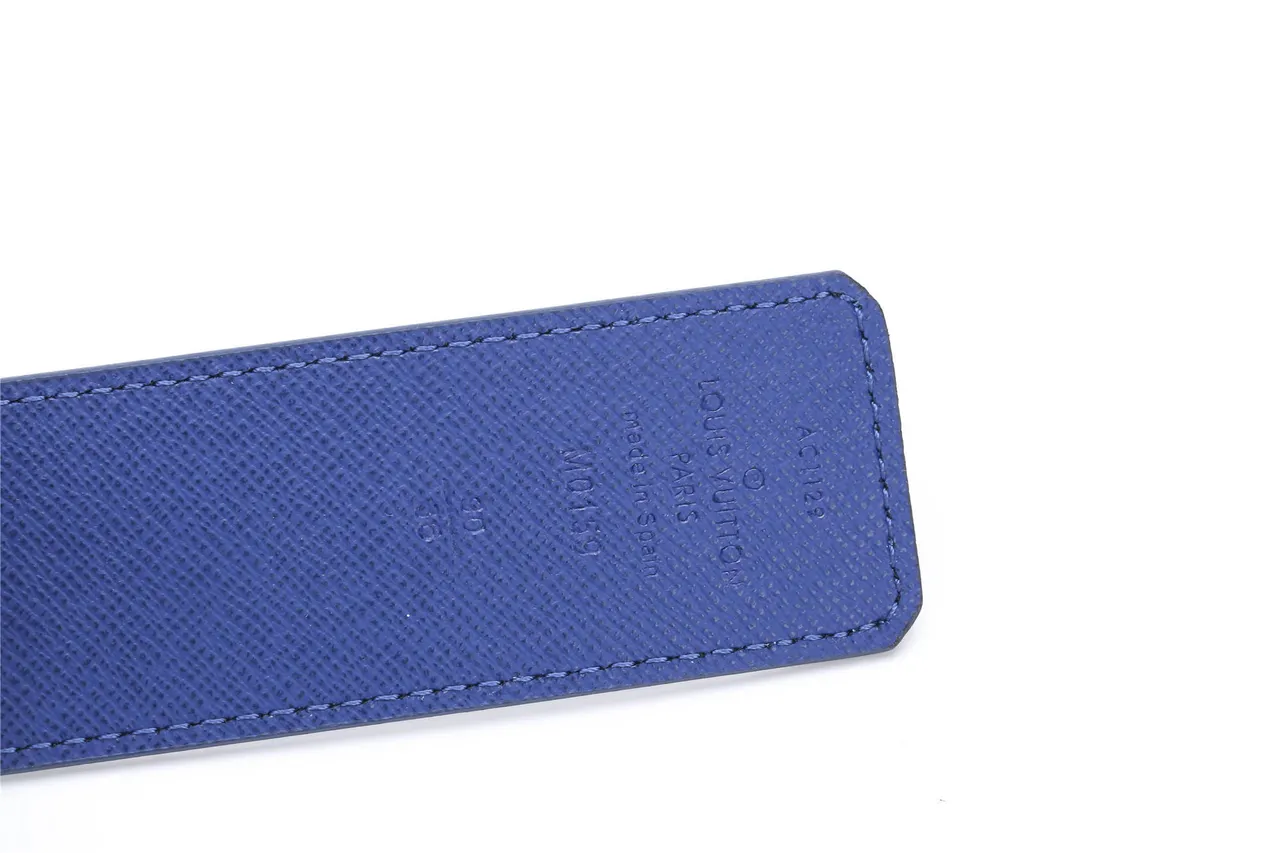 Louis Vuitton LV Ceinture en cuir monogrammé bleu marine 8