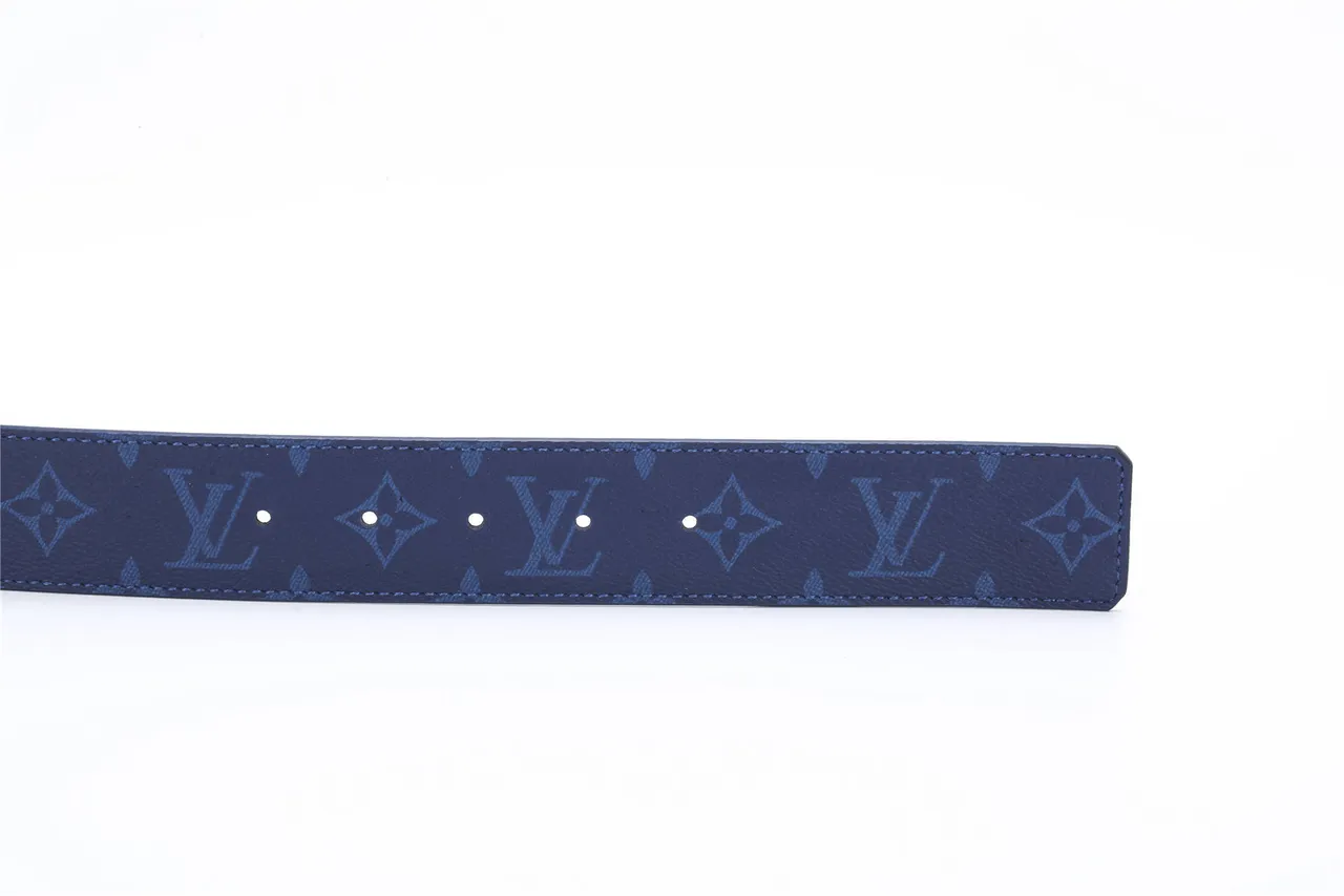 Louis Vuitton LV Ceinture en cuir monogrammé bleu marine 9