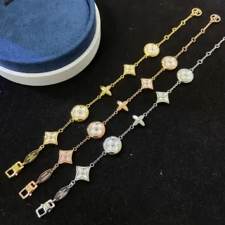 Louis Vuitton LV Flor Madreperla Cuatrohojas Cadena Pulseras