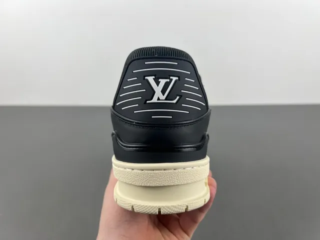 Louis Vuitton LV Trainer Black Beige Chunky Platform Sole Layered Upper Lifestyle Sneakers 3