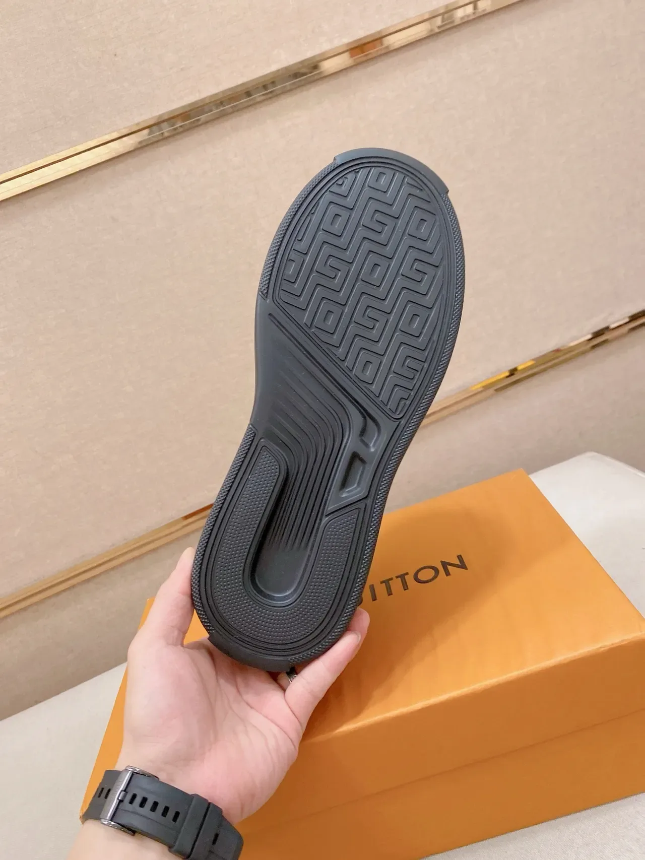 Louis Vuitton LV Trainer Black Gray Monogram-Print Upper Suede Panels Lifestyle Sneakers 2