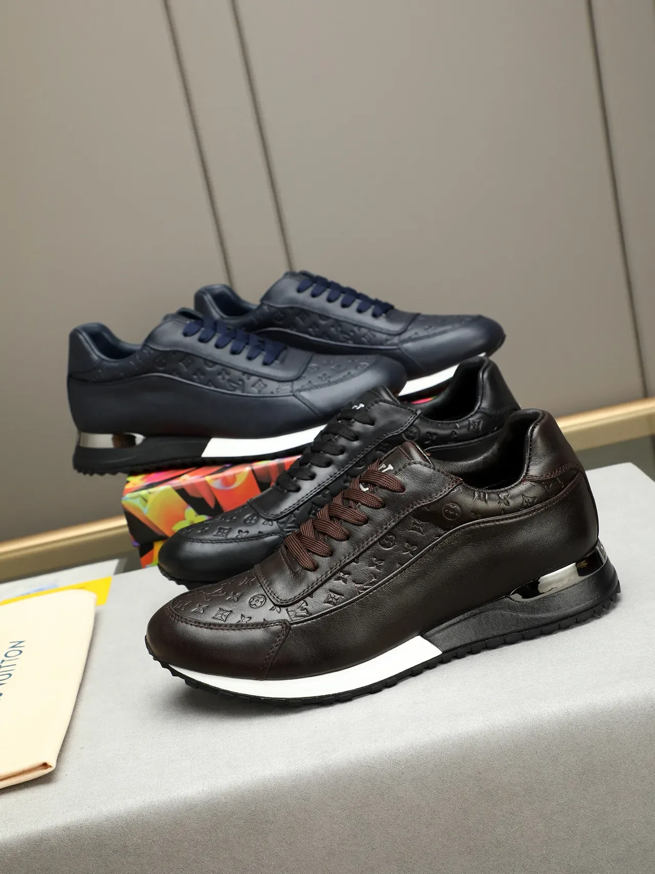Louis Vuitton LV Trainer Black Monogram-Embossed Leather Low-Top Lifestyle Sneakers 2