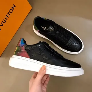 路易威登 LV Trainer 黑色 多彩 压印米诺格拉姆 皮革 虹彩鞋跟面板 生活方式运动鞋