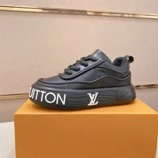 Louis Vuitton LV Trainer Black White Monogram-Embossed Leather Chunky Platform Sole Lifestyle Sneakers — Louis Vuitton Lifestyle Sneakers photo from the Yupoo catalog