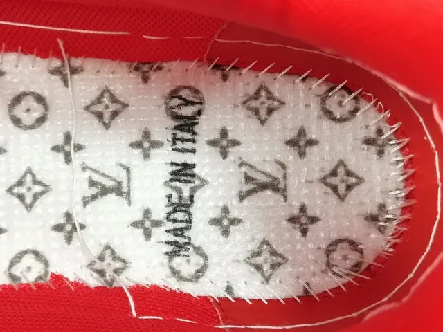 Louis Vuitton LV Trainer Vermelho Branco Low-Top Strapped Lifestyle Tênis 2