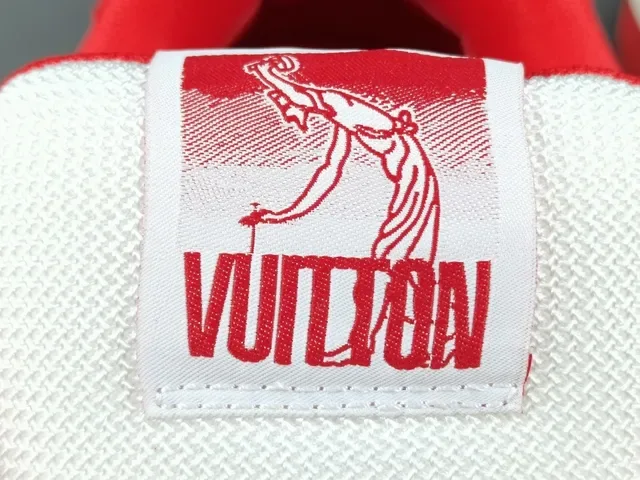 Louis Vuitton LV Trainer Vermelho Branco Low-Top Strapped Lifestyle Tênis 5