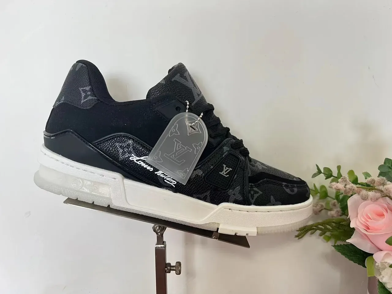 Louis Vuitton LV Trainer Red White Monogrammed Leather Layered Chunky Sole Lifestyle Sneakers 6
