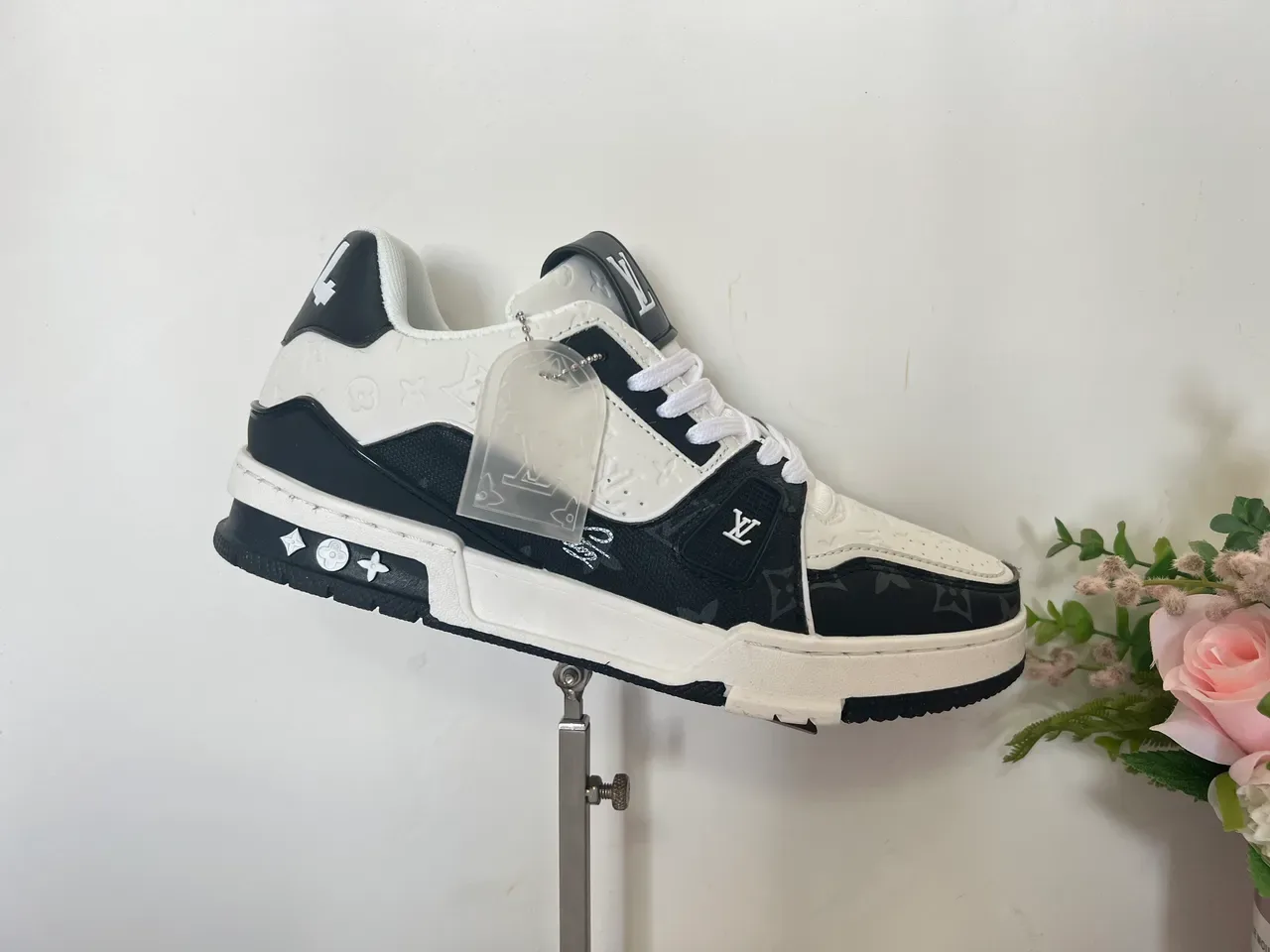 Louis Vuitton LV Trainer Red White Monogrammed Leather Layered Chunky Sole Lifestyle Sneakers 14