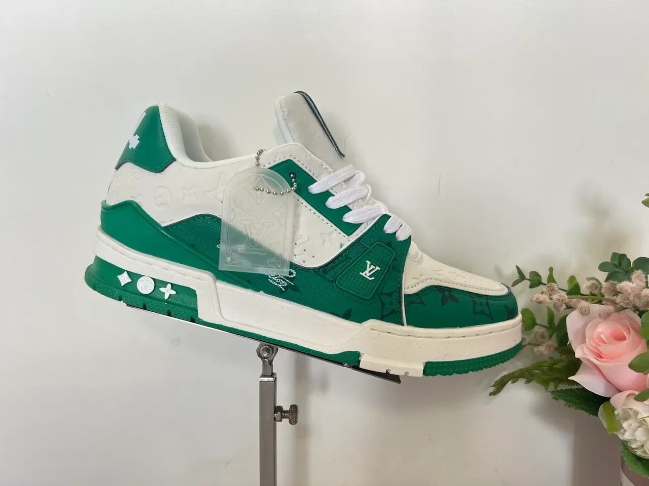 Louis Vuitton LV Trainer Red White Monogrammed Leather Layered Chunky Sole Lifestyle Sneakers 15