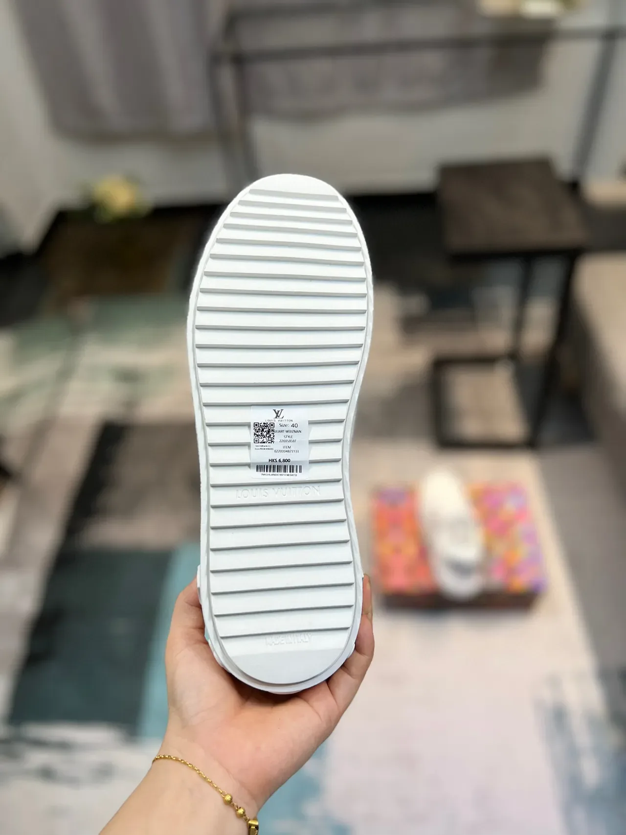 Louis Vuitton LV Trainer White Gray Monogrammed Canvas Upper Platform Sole Lifestyle Sneakers 8