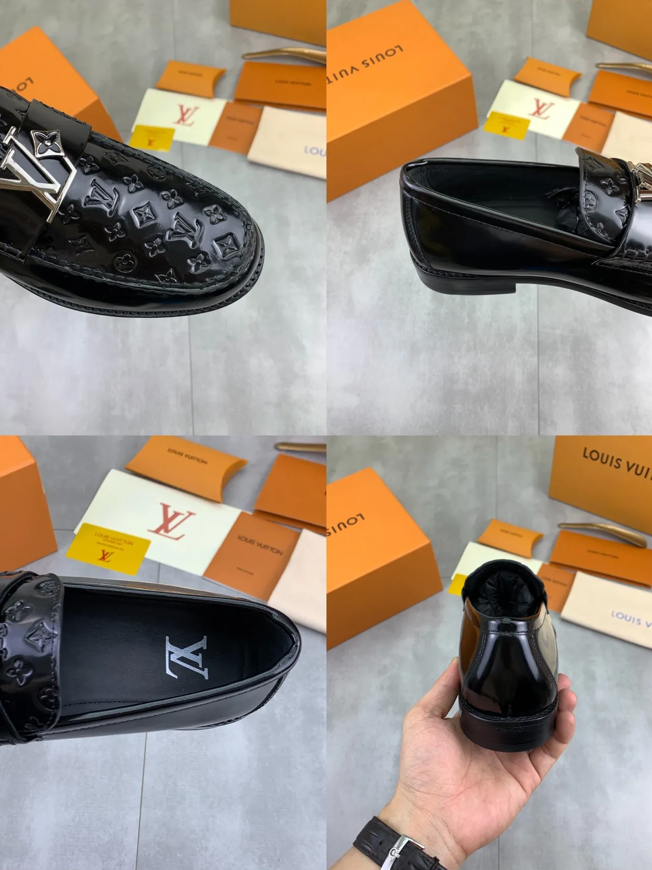 Louis Vuitton LV Turnlock Loafer Black Patent Leather Loafer 2