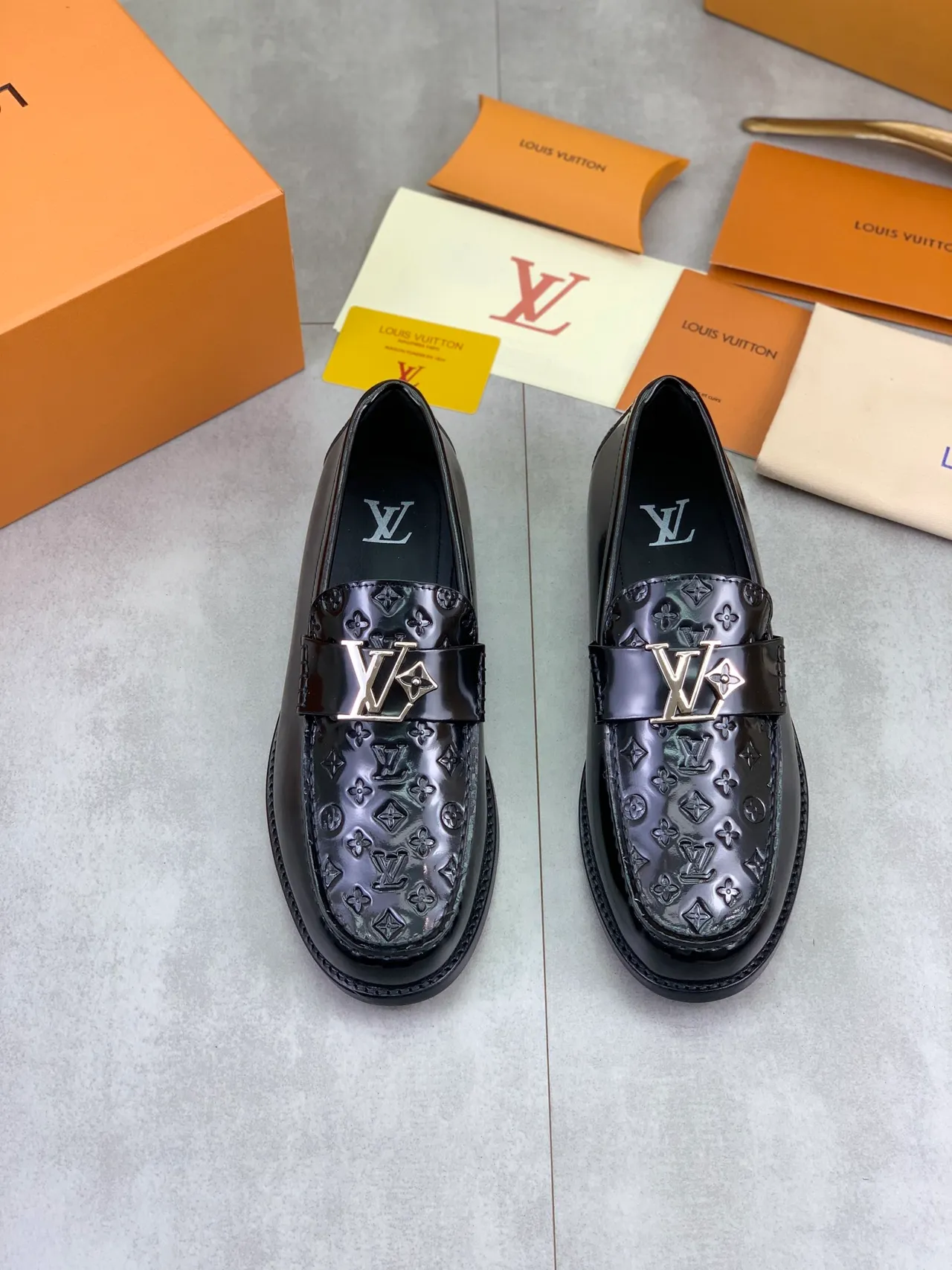Louis Vuitton LV Turnlock Loafer Black Patent Leather Loafer 4