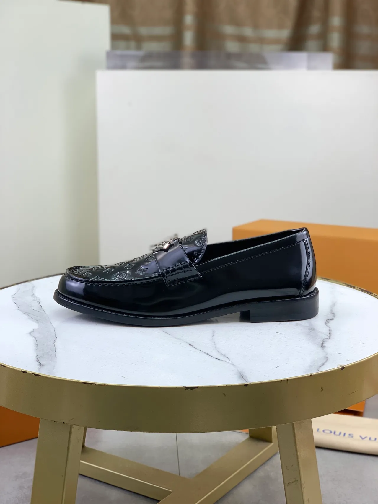 Louis Vuitton LV Turnlock Loafer Black Patent Leather Loafer 5