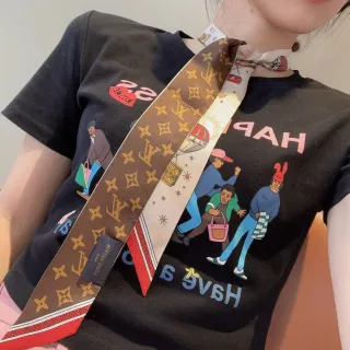 Louis Vuitton Monogram and Illustrated Silk Scarf