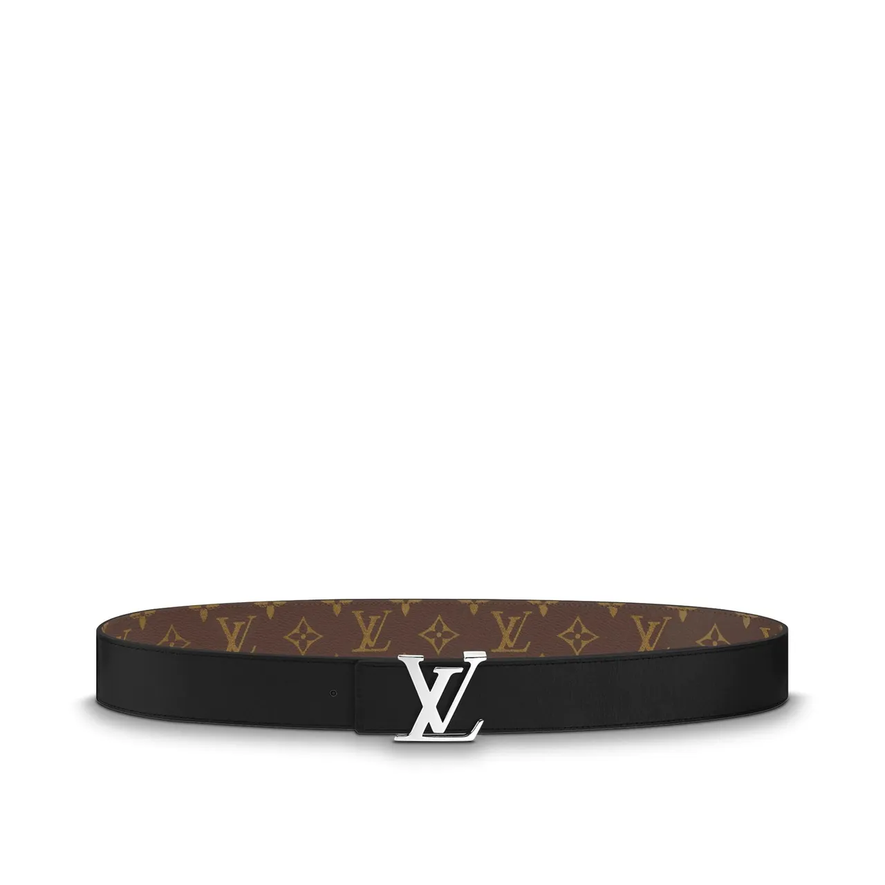 Louis Vuitton Monogram Cinto Marrom e Preto de Couro 2