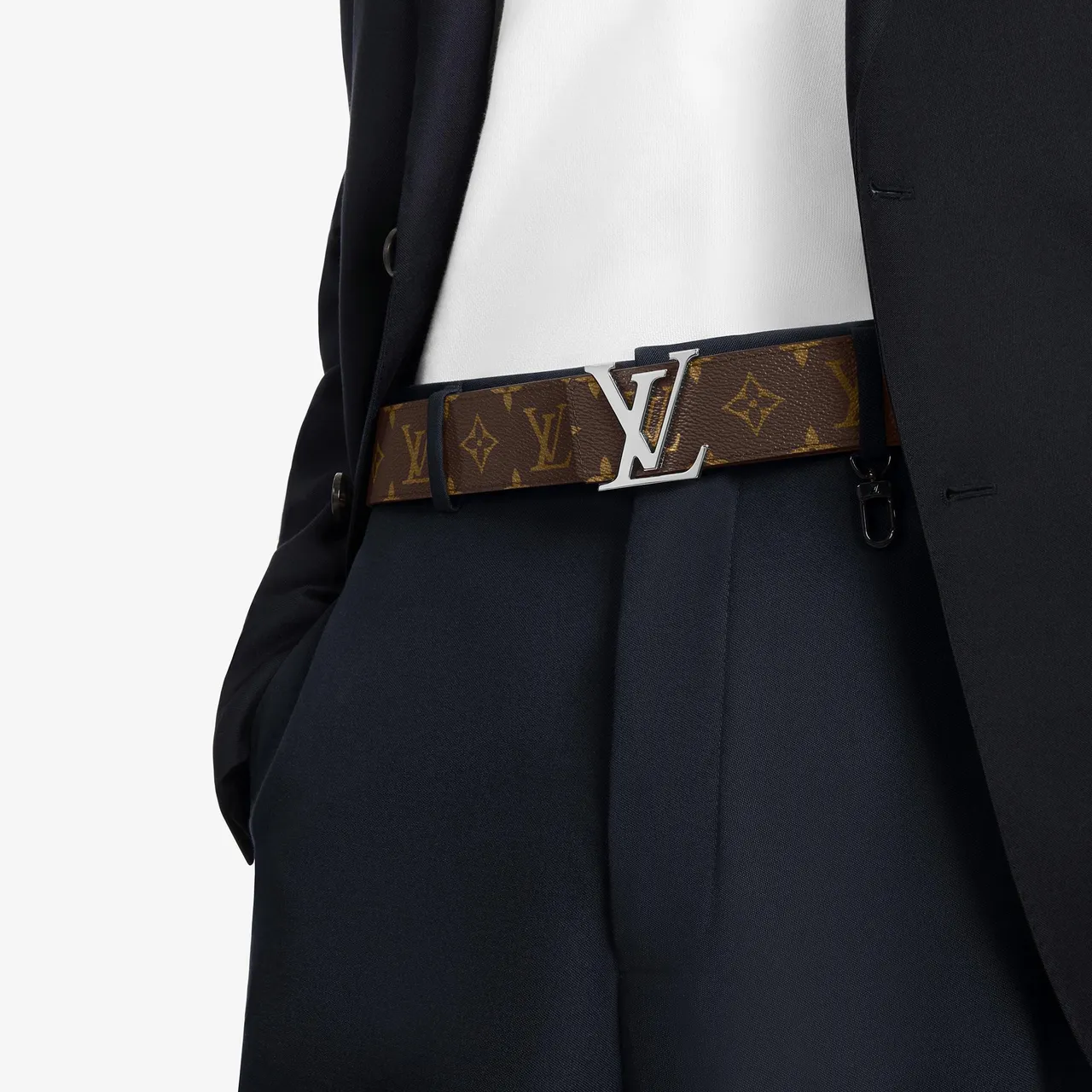 Louis Vuitton Monogram Cinto Marrom e Preto de Couro 4