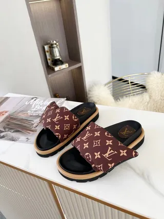 Louis Vuitton Monogram Brown Slippers 4