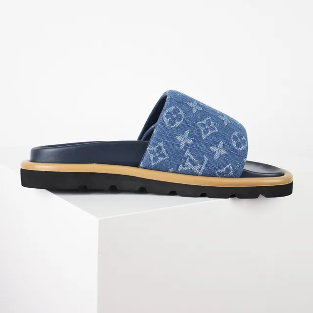 Louis Vuitton Monogram Denim Strap Slippers 7
