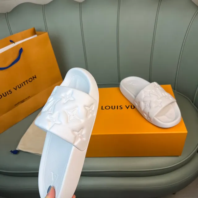 Louis Vuitton Monogram Embossed Slide Slippers 3