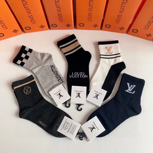Louis Vuitton Monogram 刺绣踝袜 4