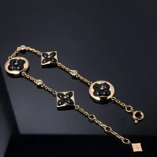 سوارة Louis Vuitton Monogram زهرة ذهبي أسود مينا
