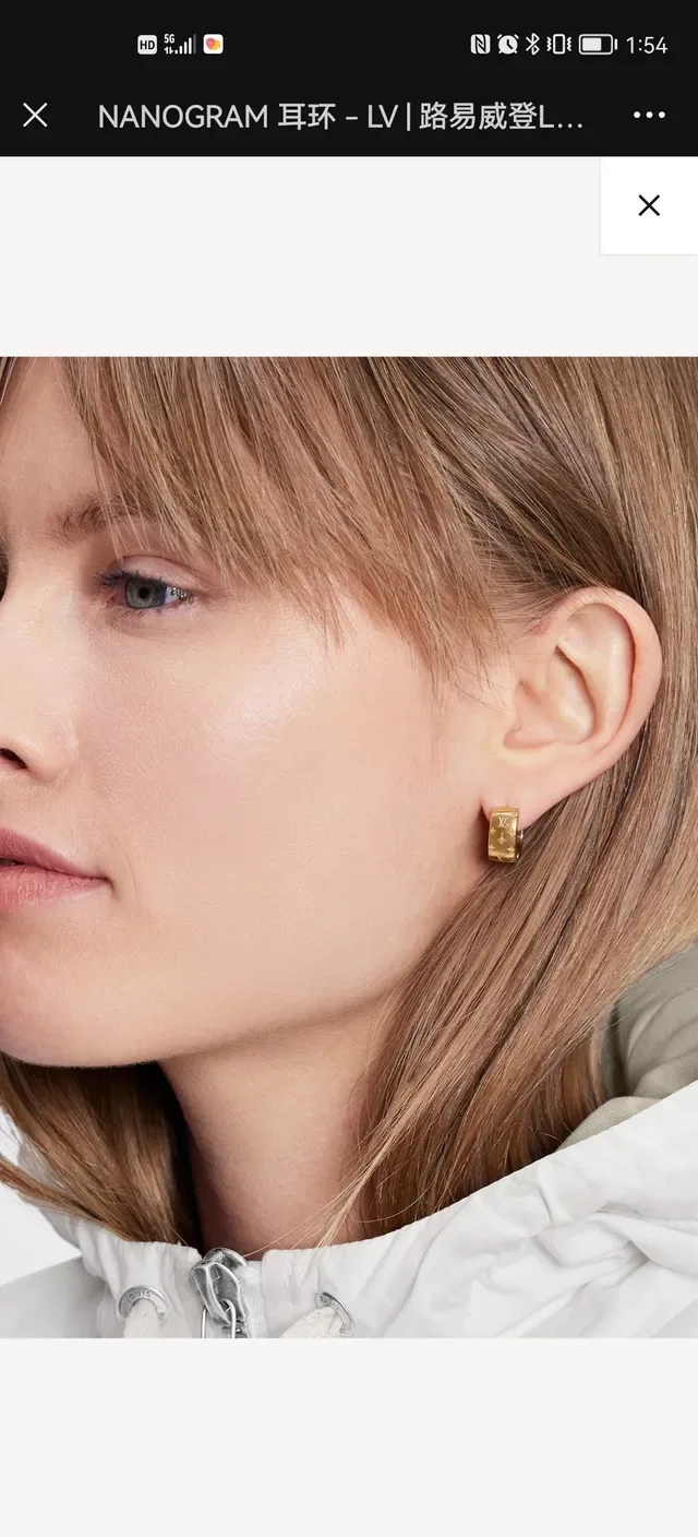 Louis Vuitton Monogram Hoop Gold Silver Hinged Monogrammed Face Earrings 8