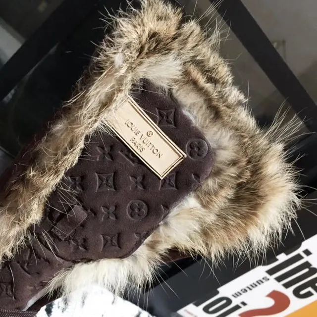 Louis Vuitton Monogram স্যুয়েড ফর-ট্রিমড হাঁটু পর্যন্ত বুট 6