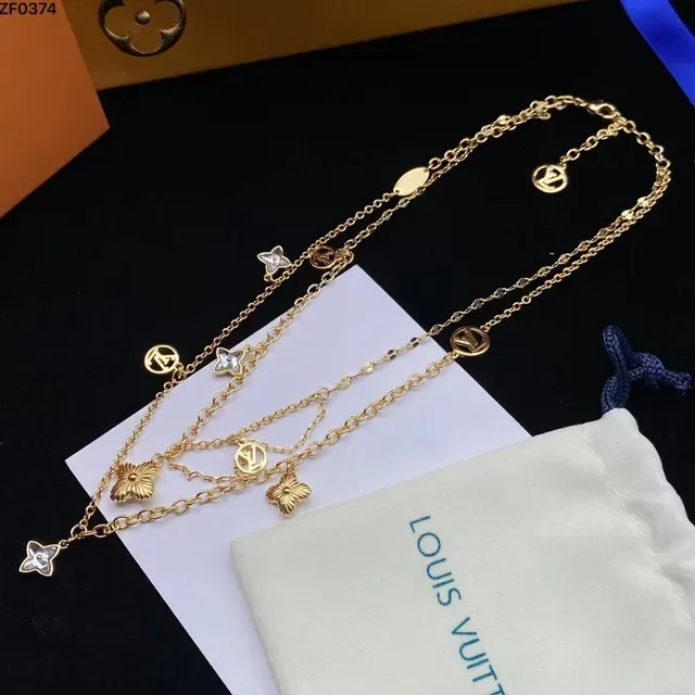 Louis Vuitton Multi-Charm Layered Gold-Tone Necklace 2