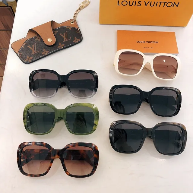 Louis Vuitton Oversized Square Glossy Black Sunglasses 4