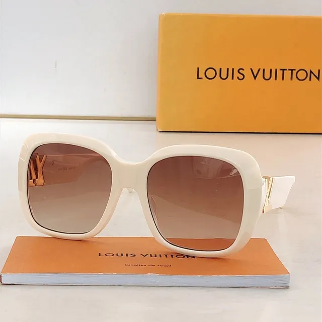 Louis Vuitton Oversized Square Glossy Black Sunglasses 5