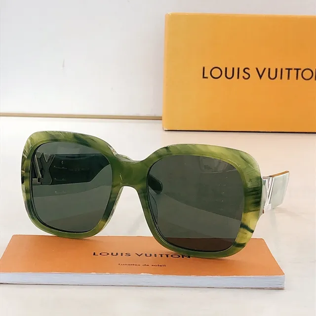 Louis Vuitton Oversized Square Glossy Black Sunglasses 6