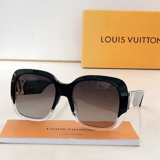 Louis Vuitton Oversized Square Glossy Black Sunglasses 7