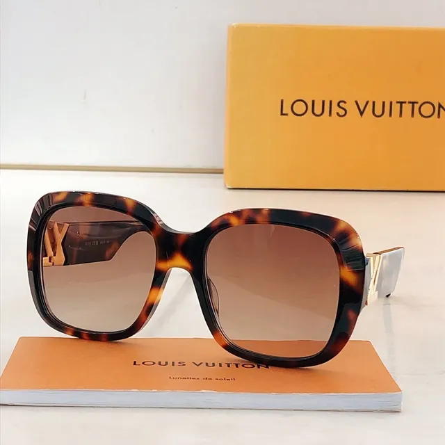 Louis Vuitton Oversized Square Glossy Black Sunglasses 9