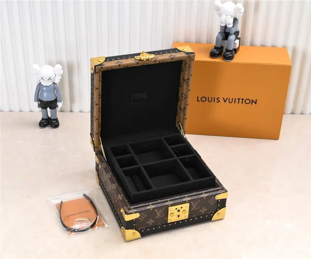 Louis Vuitton Petite Malle বাদামি কালো Monogram ক্যানভাস চামড়া ট্রিম টোট ব্যাগ 4