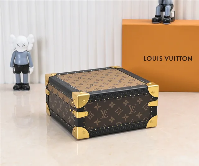 Louis Vuitton Petite Malle বাদামি কালো Monogram ক্যানভাস চামড়া ট্রিম টোট ব্যাগ 8