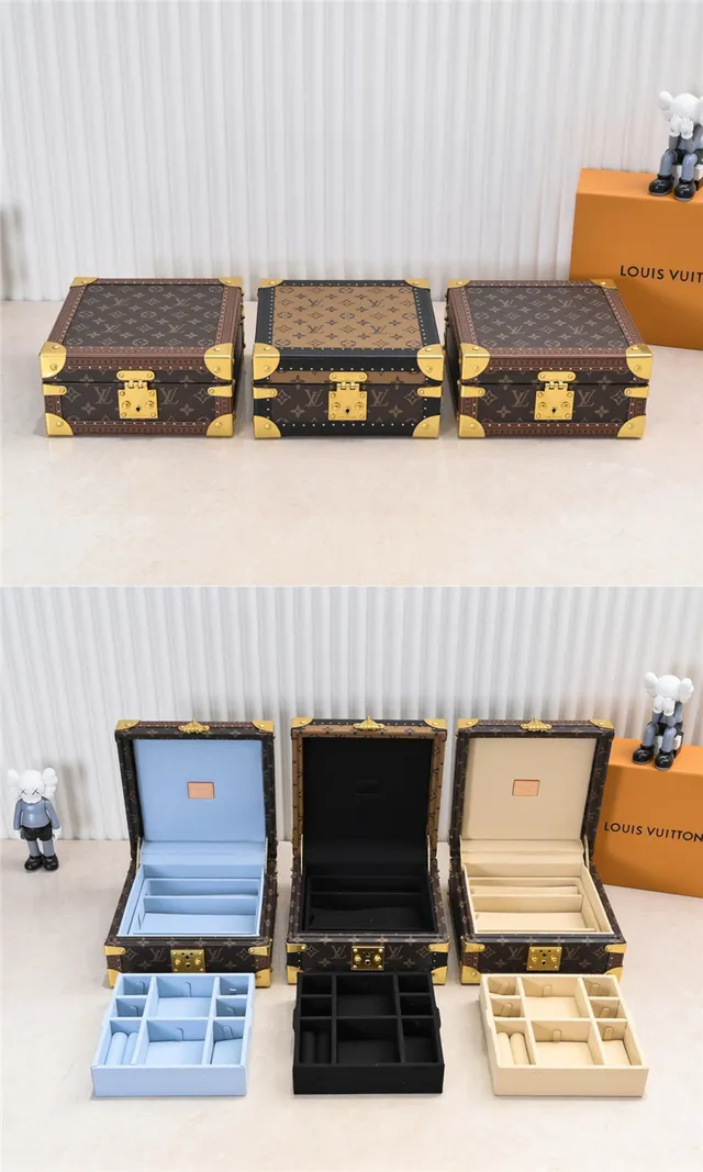 Louis Vuitton Petite Malle বাদামি কালো Monogram ক্যানভাস চামড়া ট্রিম টোট ব্যাগ 11