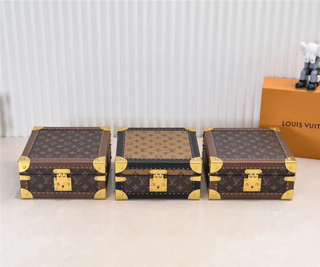 Louis Vuitton Petite Malle বাদামি কালো Monogram ক্যানভাস চামড়া ট্রিম টোট ব্যাগ 16