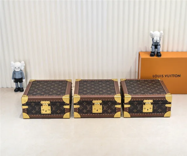 Louis Vuitton Petite Malle বাদামি কালো Monogram ক্যানভাস চামড়া ট্রিম টোট ব্যাগ 17