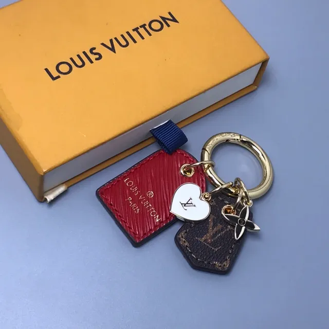 Louis Vuitton Red Brown Multi-Charm Leather-and-Metal Bracelet 4