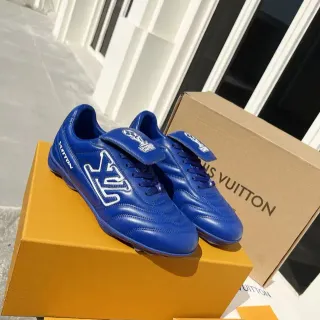 Louis Vuitton Run Away Blue Leather Indoor Soccer Shoes
