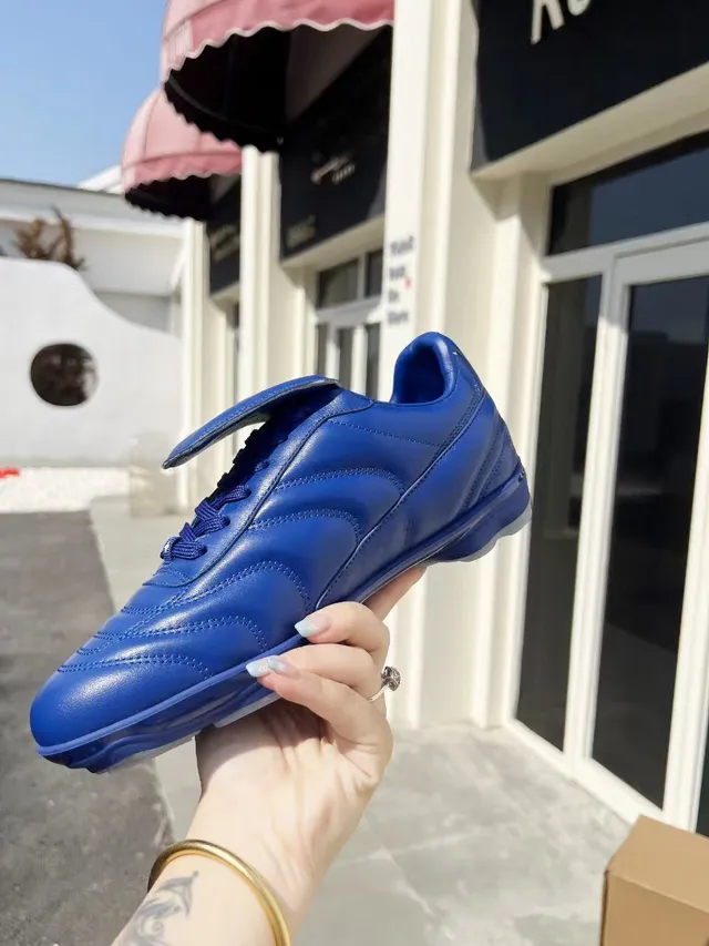 Louis Vuitton Run Away Blue Leather Indoor Soccer Shoes 7