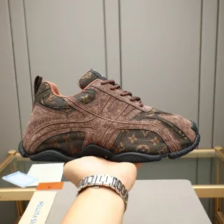 Louis Vuitton Run Away Brown Monogram Canvas Chunky Sneakers
