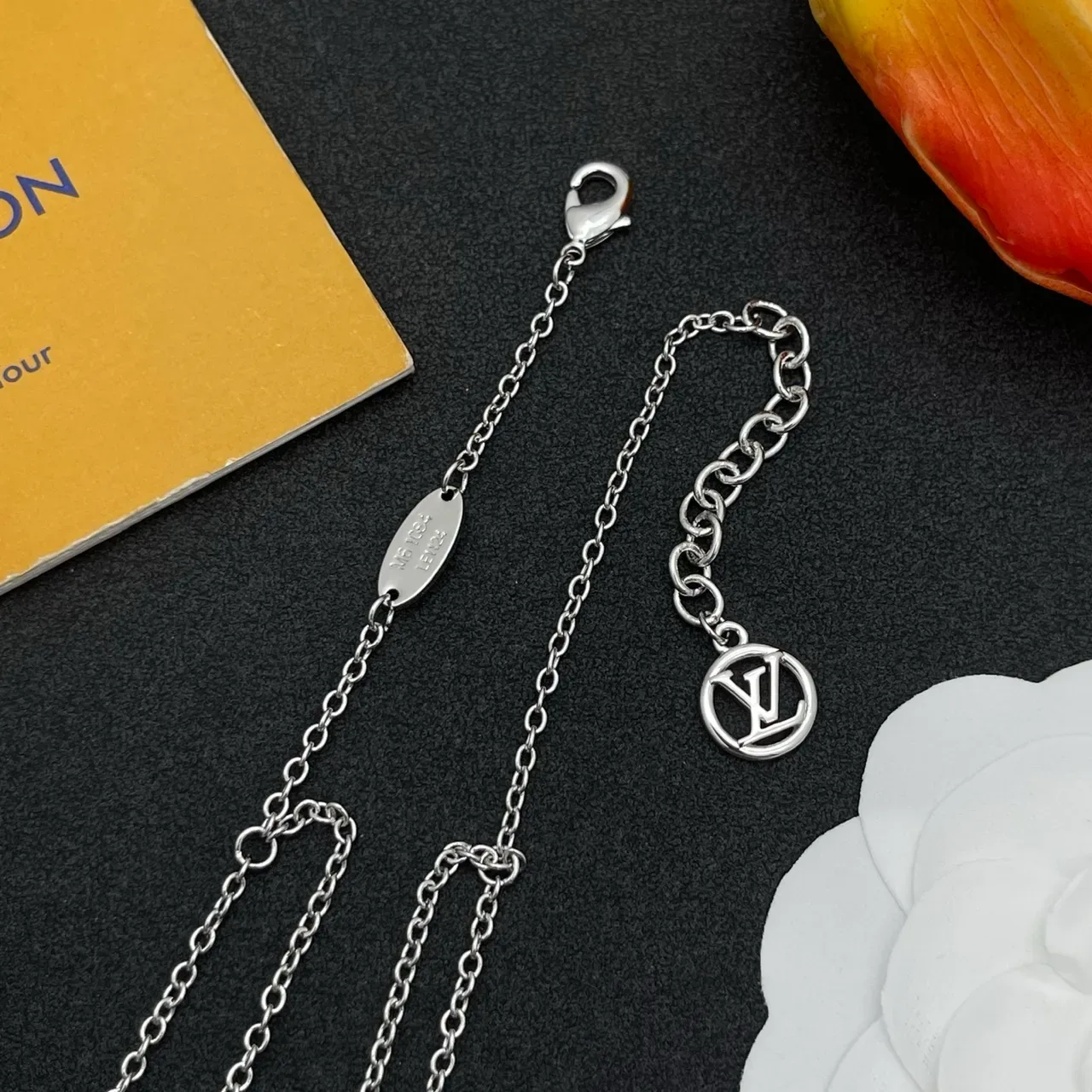 Louis Vuitton Script Pendant Double-Chain Necklace 5