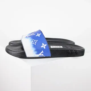 Louis Vuitton Slide 蓝色和白色渐变 monogram 拖鞋